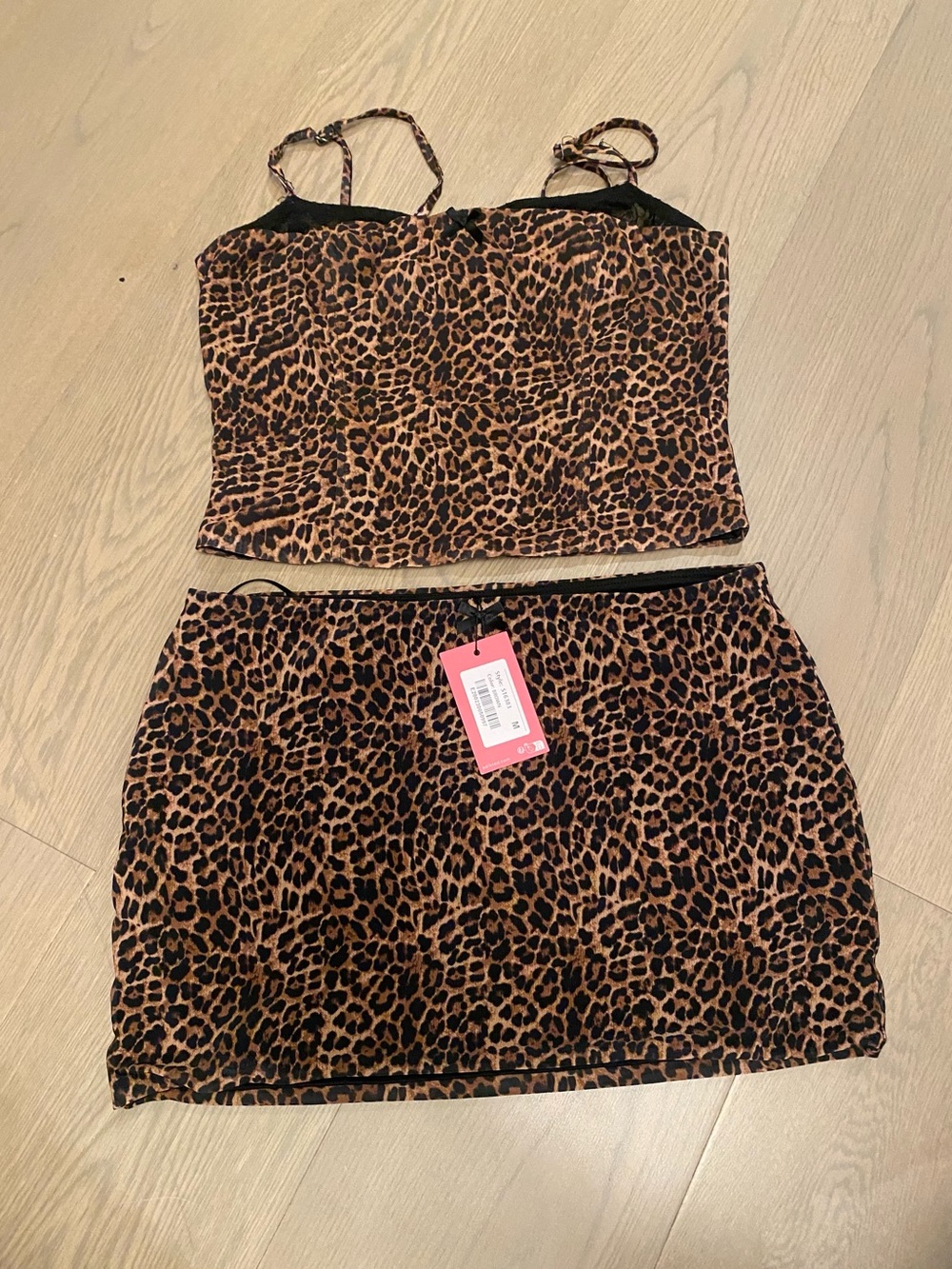 Leopard Print Mini Skirt - Brown Animal Print NWT